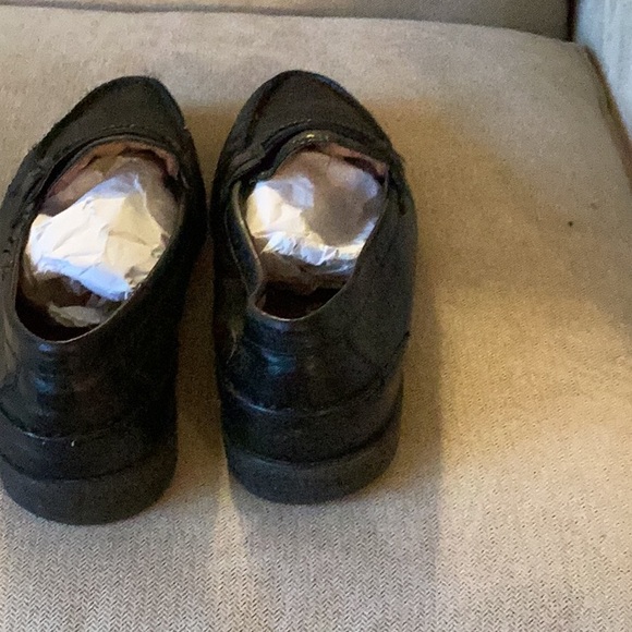 Men's 10 M Black Leather Loafers Italian Design - Picture 4 of 7